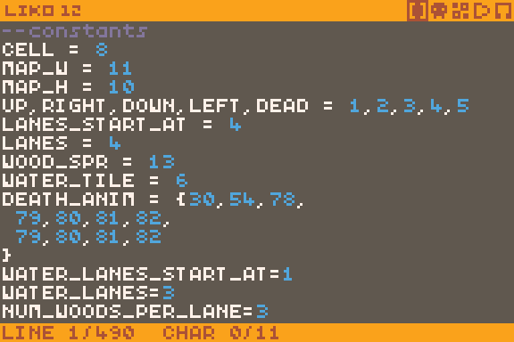 Text editor with text