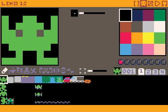Sprite editor with sprites
